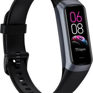 Fitness Tracker with Heart Rate, Step Counter, Sleep Monitor, Calorie Tracking, Activity Tracker with 1.1" AMOLED Touch Color Screen, Waterproof Step Tracker for Android iPhones Women Men Kids