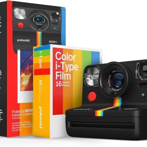 Now+ Generation 2 - Camera + Film Bundle (16 Photos Included) - Black - Bluetooth Connected App Controlled Instant Film Camera-6250