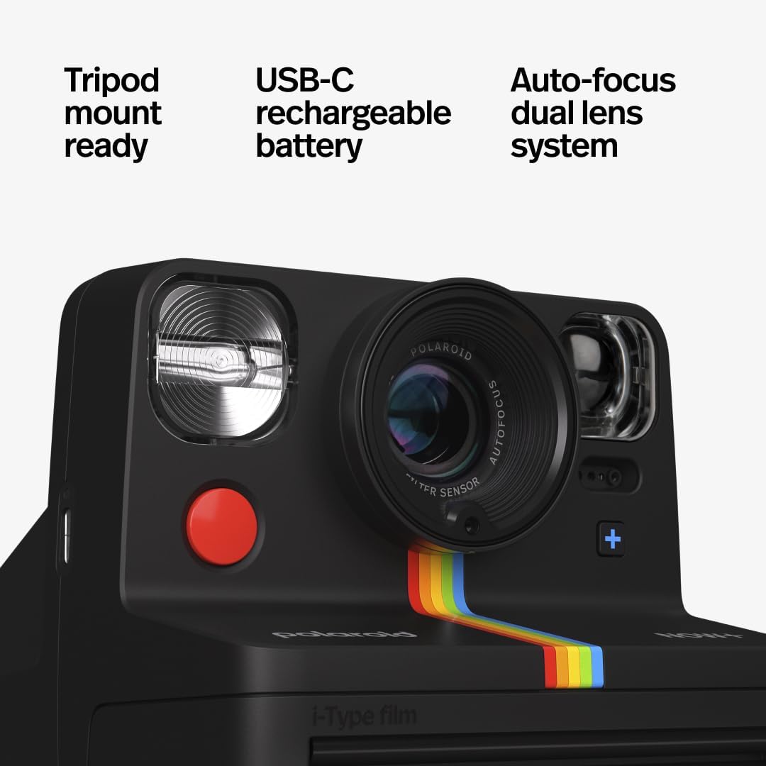 Now+ Generation 2 - Camera + Film Bundle (16 Photos Included) - Black - Bluetooth Connected App Controlled Instant Film Camera-6250 - Image 9