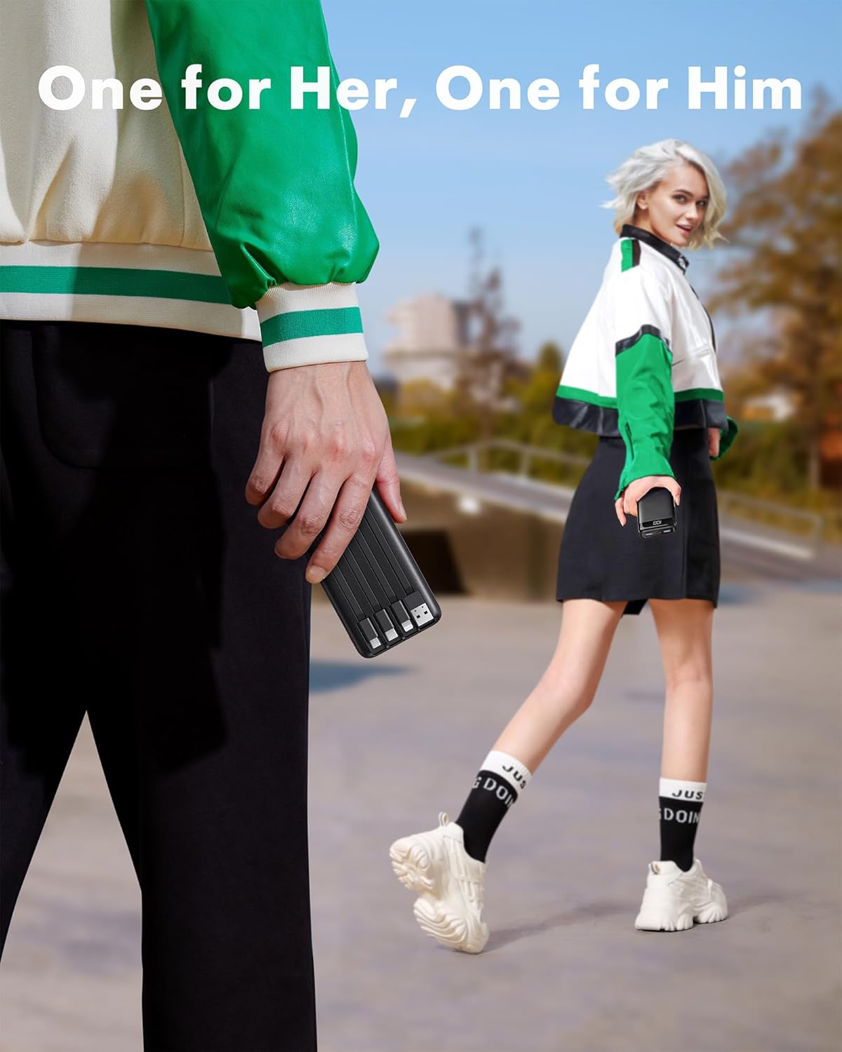 Portable Charger with Built in Cables, Portable Charger with Cords Wires Slim 10000mAh Travel Essentials Battery Pack 6 Outputs 3A High Speed Power Bank for iPhone Samsung Pixel LG Moto iPad - Image 7